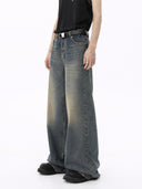 unisex faded baggy jeans