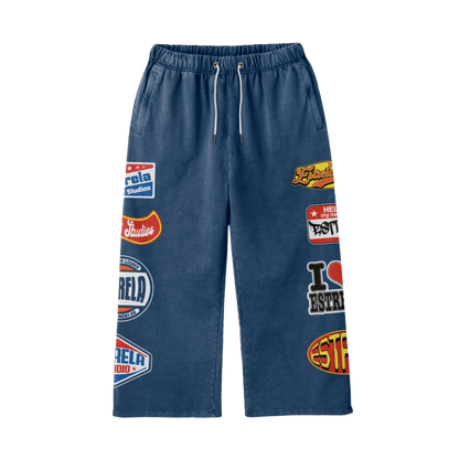 Patch label pants