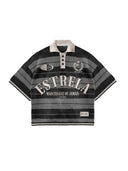 Noir Stripe Knit polo