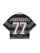 Noir Stripe Knit polo