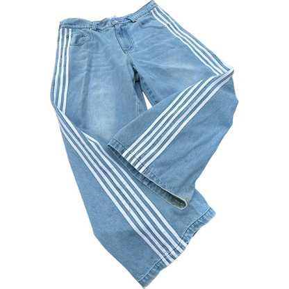 4 stripe baggy jeans