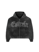 Obsidian Stud Zip Hoodie