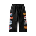 Patch label pants