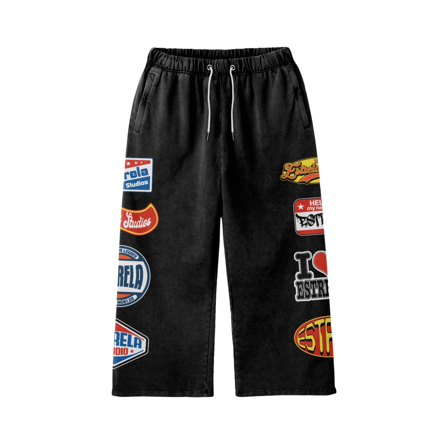 Patch label pants