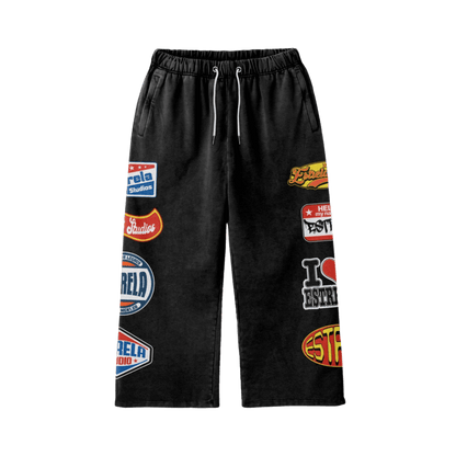 Patch label pants