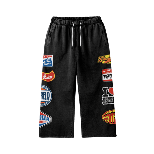 Patch label pants