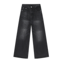 Black faded baggy jeans