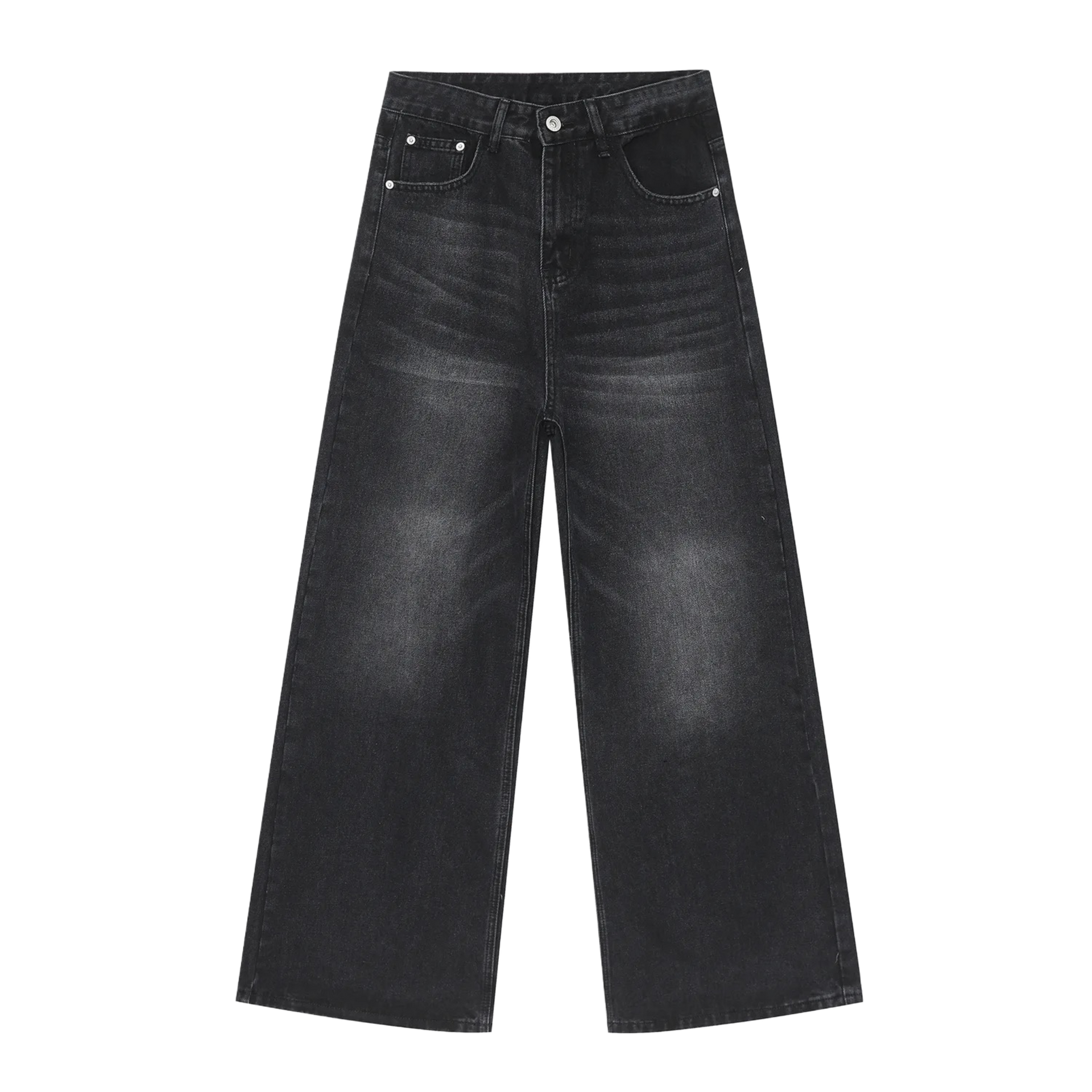 Black faded baggy jeans – Estrela Studio